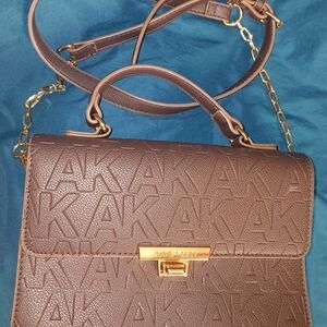Anne Klein Brown Embossed Women's Bag